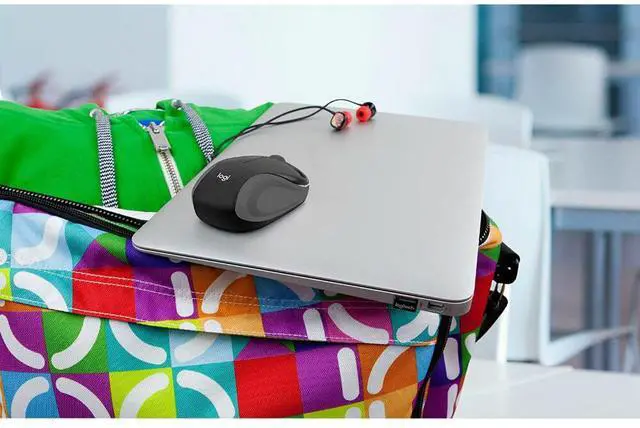 Alt view image 5 of 5 - Logitech M187 Wireless Mini Mouse Pocket Portable Sized Blue/Black