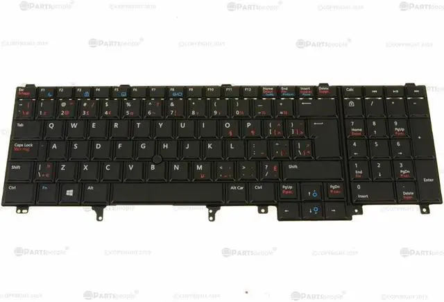 Alt view image 4 of 6 - New French English Dell OEM Precision M6800 Laptop Keyboard Non-Backlit DP0HM