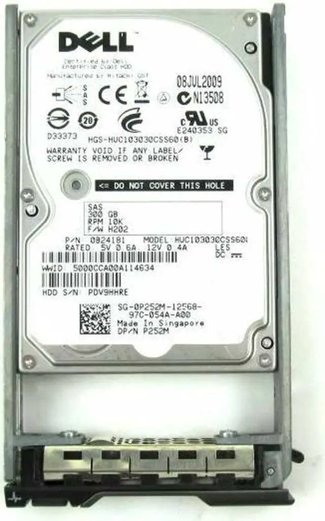 Alt view image 6 of 13 - DELL 0P252M  300Gb 10000Rpm 64Mb Buffer Sas6Gbits 2.5Inch Hard Disk Drive With Tray