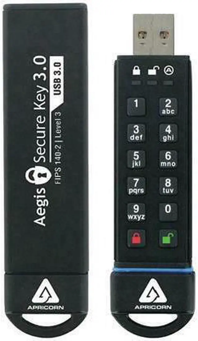 Alt view image 3 of 3 - Apricorn ASK3-60GB 60 GB AES-XTS 256-Bit Hardware Encrypted Secure USB 3.0 Memory Key