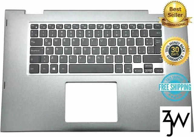 Alt view image 7 of 11 - Spanish Dell OEM Inspiron 5579 2-in-1 Palmrest Spanish BL Laptop Keyboard DC7RW