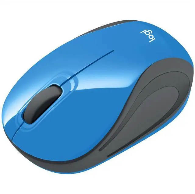 Alt view image 3 of 5 - Logitech M187 Wireless Mini Mouse Pocket Portable Sized Blue/Black