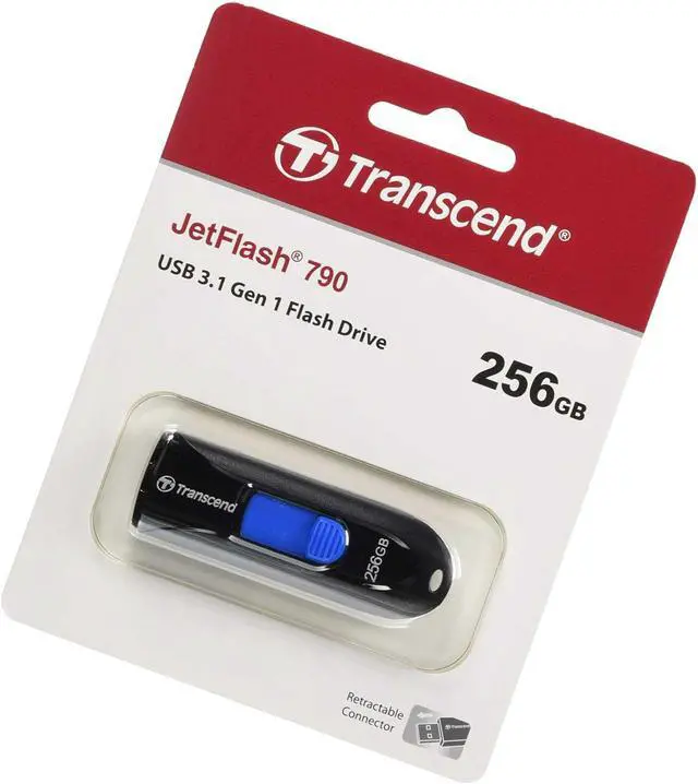Alt view image 7 of 20 - Transcend TS256GJF790K 256GB Jet Flash 790 USB Pendrive, Black