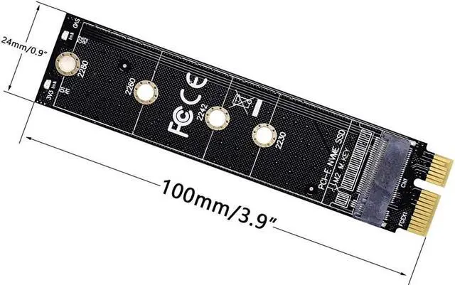 Alt view image 4 of 7 - Pci E X1 M.2 Adapter M.2(Ngff) M Key Ssd To Pci-E X1 Card M.2 Nvme To Pci Express Adapter For Samsung And Other M.2 Ssds With Pci-E (M-Key) Interface Type
