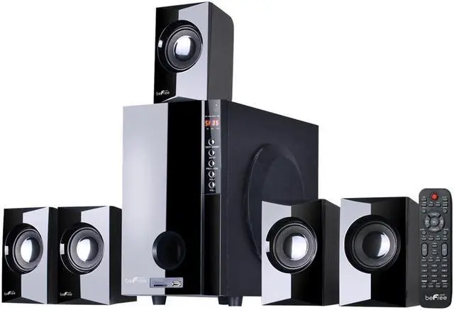 Alt view image 4 of 13 - beFree Sound BFS-430 5.1 Channel Bluetooth Surround Sound Speaker System in Black