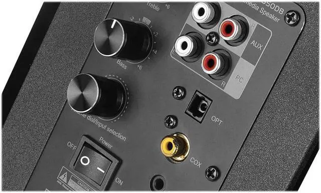 Alt view image 20 of 20 - Edifier R1850DB Active Bookshelf Speakers with Bluetooth and Optical Input - 2.0 Studio Monitor Speaker - Built-in Amplifier with Subwoofer Line Out