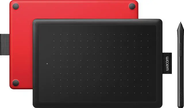 Alt view image 8 of 20 - One by Wacom - Graphic Drawing Tablet for Beginners, Small Black & Red, Compatible with Windows and Mac