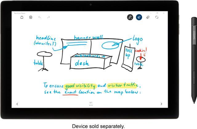 Alt view image 9 of 14 - Wacom Bamboo Ink Plus Smart Stylus for Windows Ink Enabled 2-in-1 Devices
