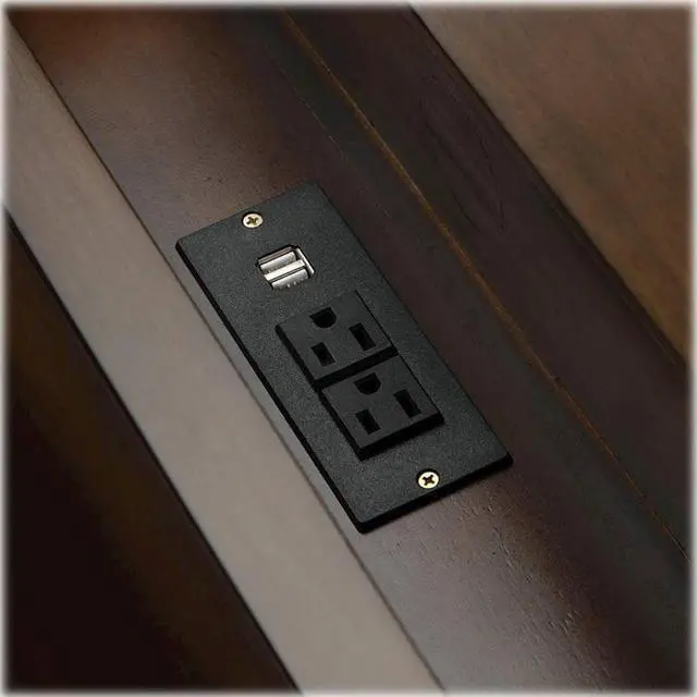 Alt view image 7 of 13 - Rylie Solid Wood  60 inch Wide Desk in Natural Aged Brown