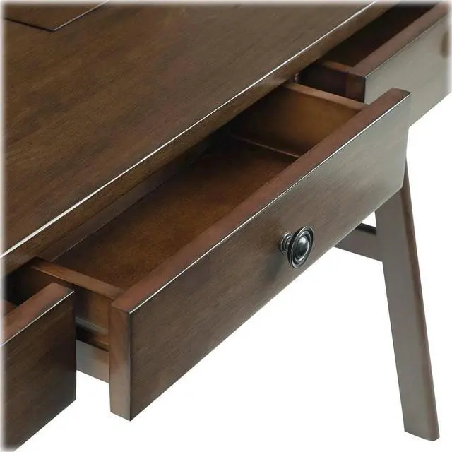 Alt view image 10 of 13 - Rylie Solid Wood  60 inch Wide Desk in Natural Aged Brown