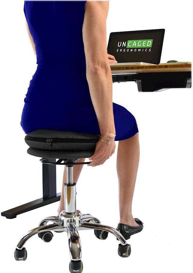 Alt view image 12 of 16 - Wobble Stool Air balance ball chair on wheels alternative rolling stool with wheels flexible seating classroom stools standing desk stool yoga ball chair adhd chair wobble stools for classroom seating