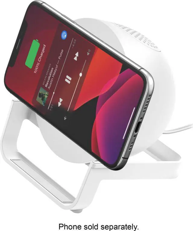 Alt view image 12 of 14 - Belkin BOOSTCHARGE Wireless Charging Stand + Speaker