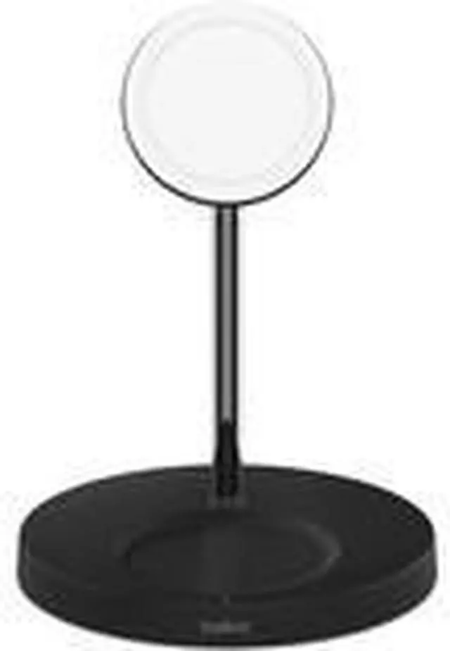 Alt view image 3 of 20 - Belkin 2-in-1 Wireless Charger Stand with MagSafe 15W WIZ010TTBK