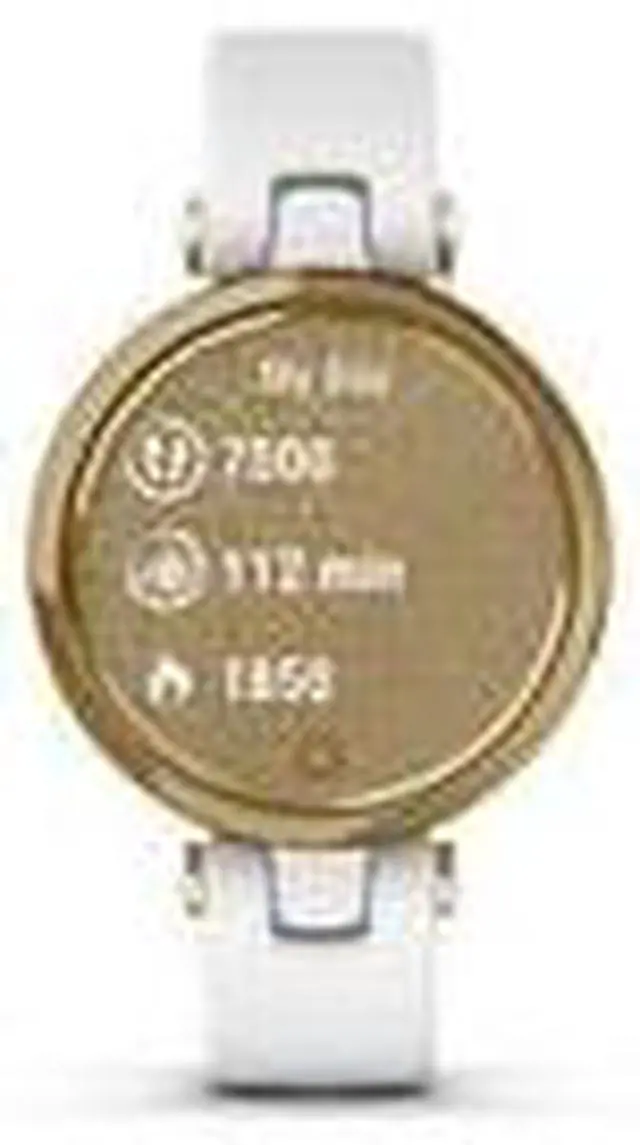 Alt view image 12 of 18 - Garmin Lily Classic Edition, Light Gold Bezel w White Case & Italian Leather Band Watch