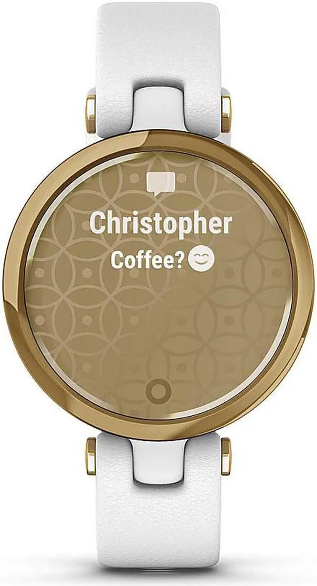 Alt view image 13 of 18 - Garmin Lily Classic Edition, Light Gold Bezel w White Case & Italian Leather Band Watch