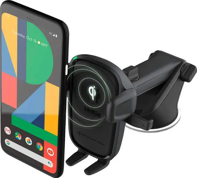 Alt view image 12 of 20 - iOttie Wireless Car Charger Easy One Touch Wireless 2 Qi Charging Dashboard Phone Mount for iPhone, Samsung Galaxy, Huawei, LG, Smartphones