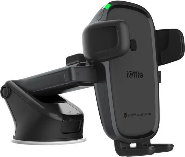 Alt view image 16 of 20 - iOttie Wireless Car Charger Easy One Touch Wireless 2 Qi Charging Dashboard Phone Mount for iPhone, Samsung Galaxy, Huawei, LG, Smartphones