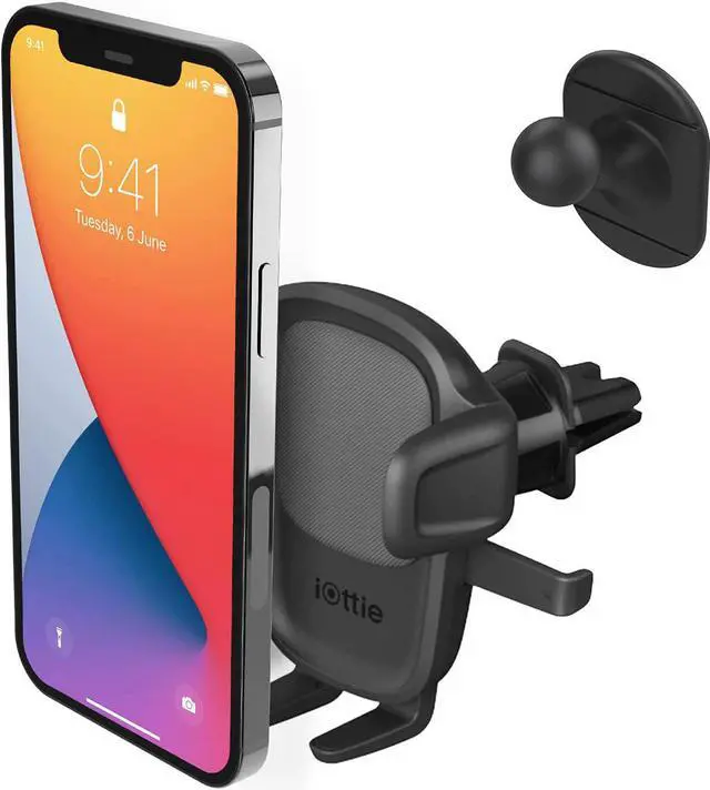 Alt view image 8 of 19 - iOttie Easy One Touch 5 Air Vent & Flush Mount Black Car Holders And Mounts