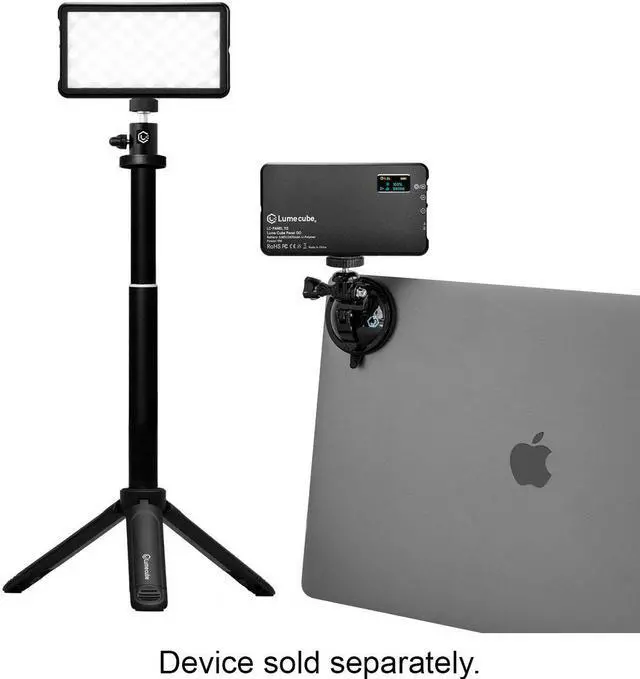 Alt view image 12 of 14 - Lume Cube Broadcast Lighting Kit with Panel GO Bi-Color LED Light #LC-BLK