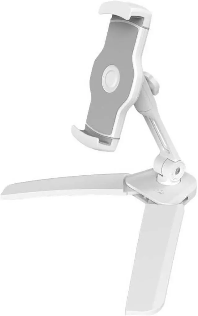 Alt view image 8 of 14 - Kanto DS150W Universal Smartphone and Tablet Stand | Wall and Under Cabinet Mounting Bracket | Foldable Design | White