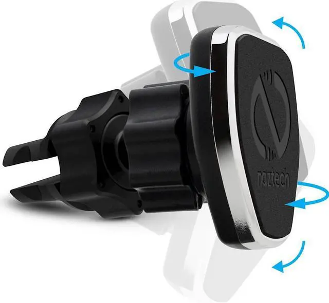 Alt view image 18 of 19 - naztech magbuddy universal magnetic air vent car phone mount. fully adjustable holder for handsfree phone calls and gps use, for iphone x/8/8 plus, samsung s9/s9+/note 8/smartphones & more black