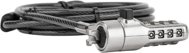 Alt view image 6 of 10 - Targus DEFCON 3-in-1 Universal Resettable Combo Cable Lock ASP86RGLX