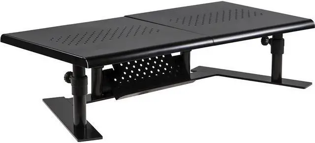 Alt view image 19 of 20 - Allsop Dual Monitor Stand Steel 32"Wx14"Dx6-1/10"-8-2/5" Black 31883