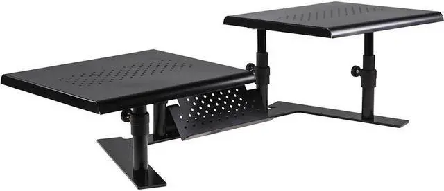 Alt view image 20 of 20 - Allsop Dual Monitor Stand Steel 32"Wx14"Dx6-1/10"-8-2/5" Black 31883