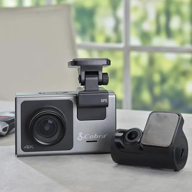 Alt view image 9 of 20 - Cobra SC 400D Dual-View Smart Dash Cam with Rear-View Accessory Cam 6412686 - Black