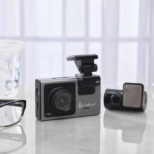 Alt view image 10 of 20 - Cobra SC 400D Dual-View Smart Dash Cam with Rear-View Accessory Cam 6412686 - Black