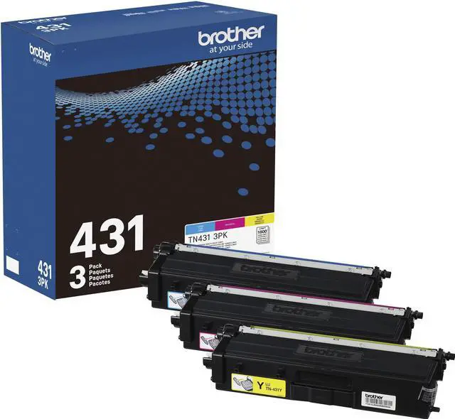 Alt view image 7 of 20 - Brother International - TN4313PK - Brother TN-431 Toner Cartridge - Cyan, Magenta, Yellow - Laser - Standard Yield -