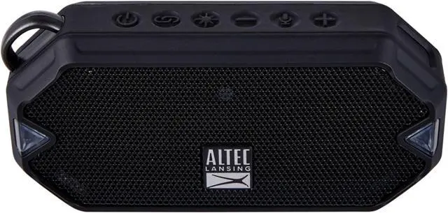 Alt view image 5 of 12 - altec lansing hydramini wireless bluetooth speaker, ip67 waterproof usb c rechargeable battery with 6 hours playtime, compact, shockproof, snowproof, everything proof (black)