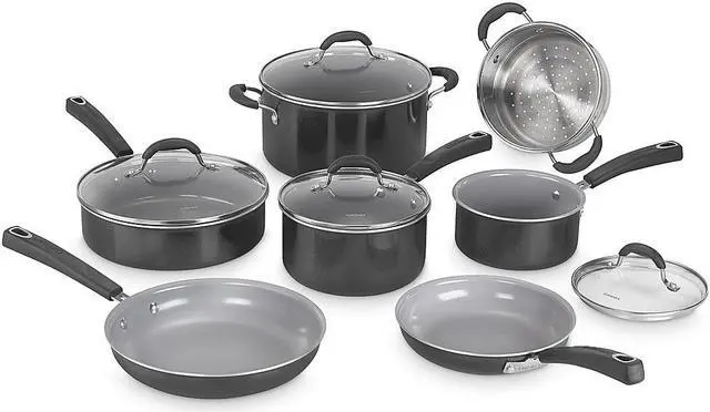 Main image of Cuisinart Advantage Aluminum Ceramica XT Nonstick 11-Piece Cookware Set - Black