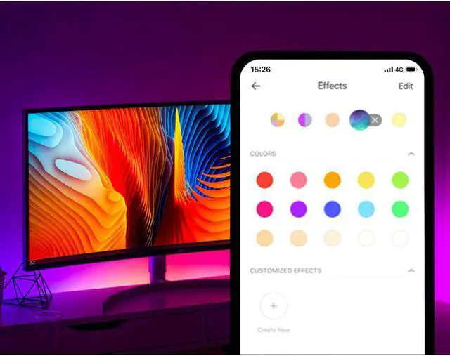 Alt view image 8 of 20 - Kasa Smart LED Light Strip KL430, 16 Color Zones RGBIC, 6.6ft Wi-Fi LED Lights Work with Alexa, Google Home &IFTTT, No Hub Required