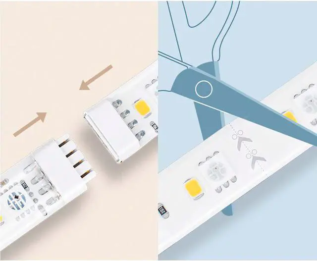 Alt view image 7 of 20 - Kasa Smart LED Light Strip KL430, 16 Color Zones RGBIC, 6.6ft Wi-Fi LED Lights Work with Alexa, Google Home &IFTTT, No Hub Required