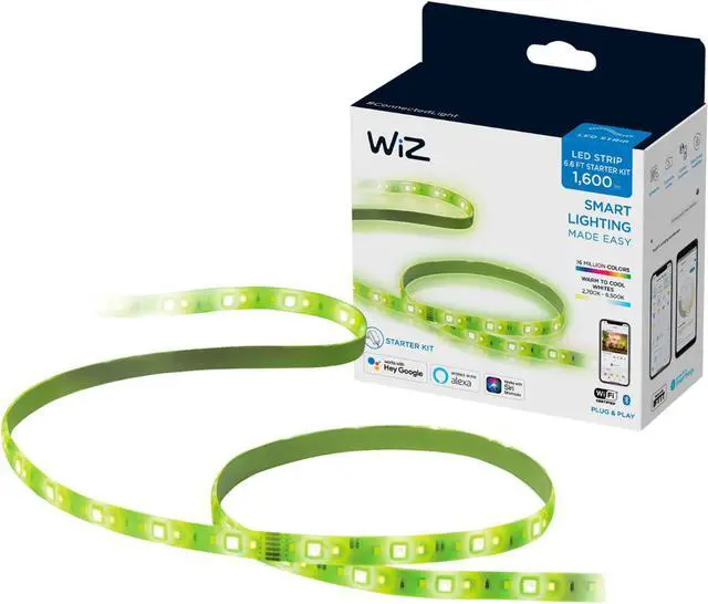 Alt view image 2 of 7 - Wiz 603530 Color LED Strip Starter Kit 2m 1600LM Wi-Fi