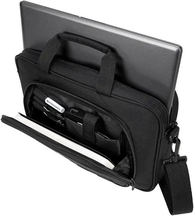 Alt view image 4 of 11 - Targus Intellect TBT248US Carrying Case Sleeve with Strap for 12.1" Notebook, Netbook - Black - Nylon Exterior Material - Shoulder Strap - 10" Height x 13.3" Width x 3" Depth - 1.59 gal Capacity