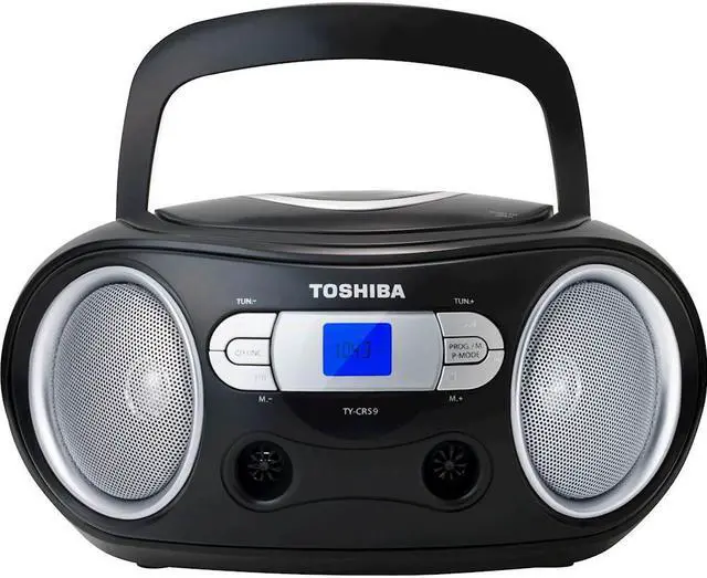 Alt view image 19 of 20 - Toshiba Portable CD Boombox with AM/FM Stereo and Aux Input TY-CRS9