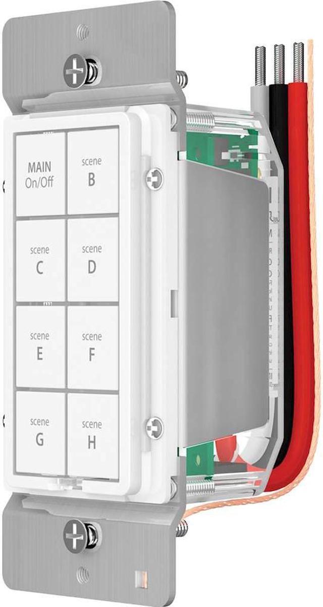 Alt view image 17 of 19 - INSTEON Keypad Dimmer Switch (Dual-Band), 8-Button, White