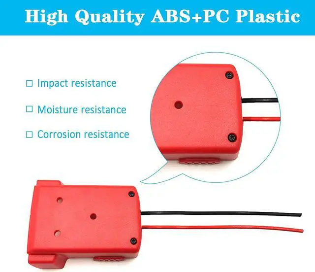 Alt view image 3 of 6 - Power Wheel Adapter For Milwaukee M18 Battery18V Power Wheels Adapter M18 Adapter Dock Battery Adapter M18 18V Dock Power Connector 12 Gauge Robotics