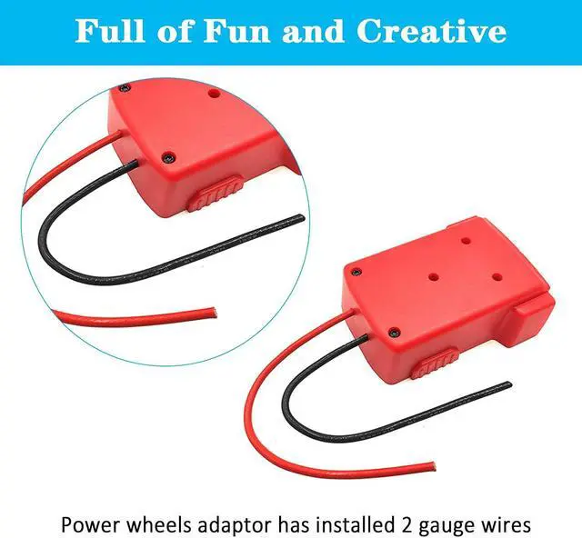 Alt view image 4 of 6 - Power Wheel Adapter For Milwaukee M18 Battery18V Power Wheels Adapter M18 Adapter Dock Battery Adapter M18 18V Dock Power Connector 12 Gauge Robotics