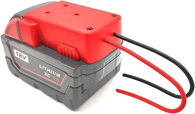 Alt view image 6 of 6 - Power Wheel Adapter For Milwaukee M18 Battery18V Power Wheels Adapter M18 Adapter Dock Battery Adapter M18 18V Dock Power Connector 12 Gauge Robotics