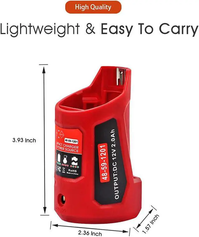 Alt view image 2 of 7 - Usb Power Source Power Adapter Charger For Milwaukee 12V M12 Lithium-Ion Battery