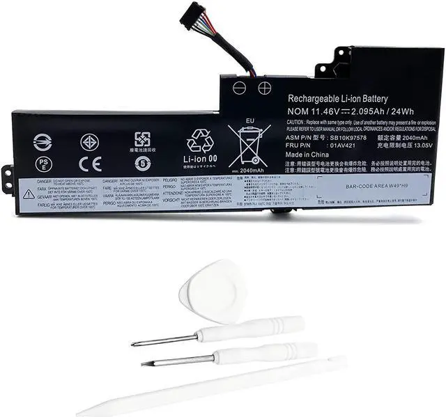 Main image of 01Av421 Sb10K97578 New Laptop Battery Replacement For Lenovo Thinkpad A475 A485 T470 T480 Tp25 Series Notebook 01Av419 01Av420 Sb10K97577 Sb10K97576 11.46V 24Wh 2095Mah