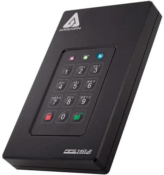 Alt view image 4 of 6 - Apricorn Aegis Fortress 5 TB Hard Drive - External