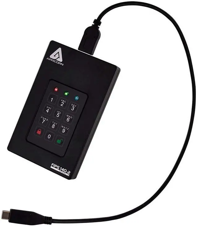 Alt view image 2 of 6 - Apricorn Aegis Fortress 5 TB Hard Drive - External