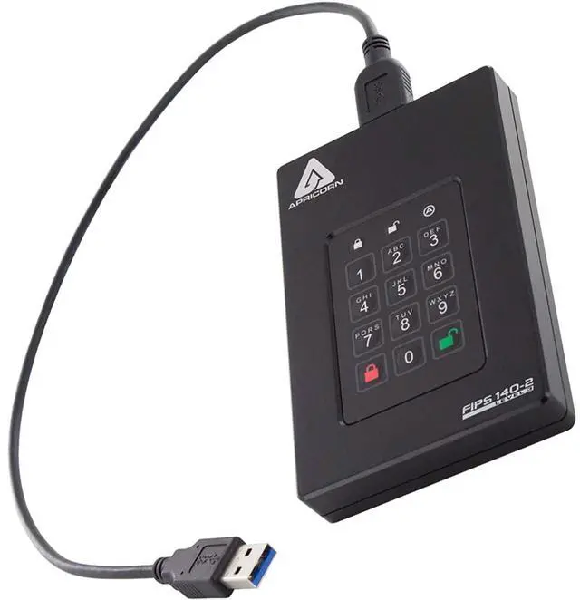 Alt view image 3 of 6 - Apricorn Aegis Fortress 5 TB Hard Drive - External