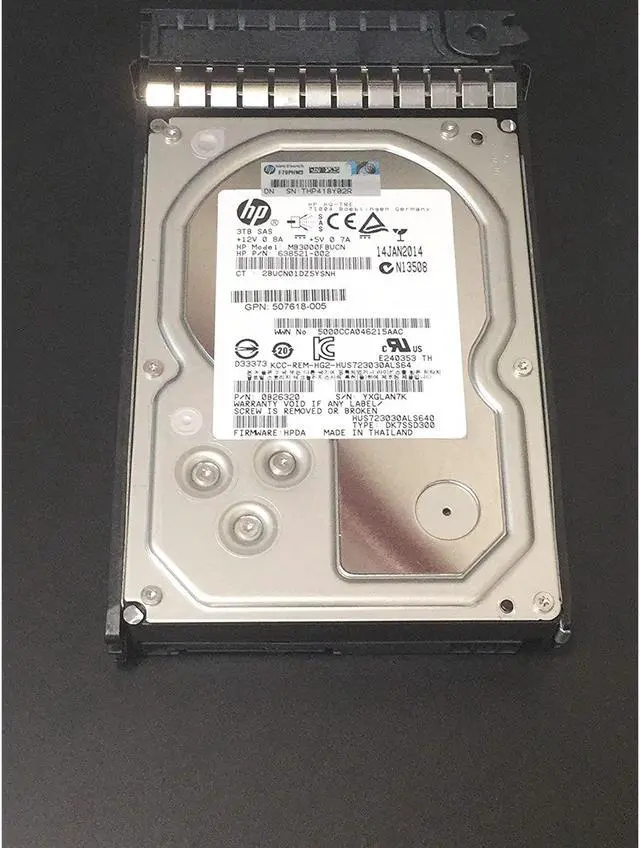 Alt view image 3 of 13 - Hp 625140-001 3 Tb 3.5" Internal Hard Drive - 625030-001, 625031-B21, 652766-B21