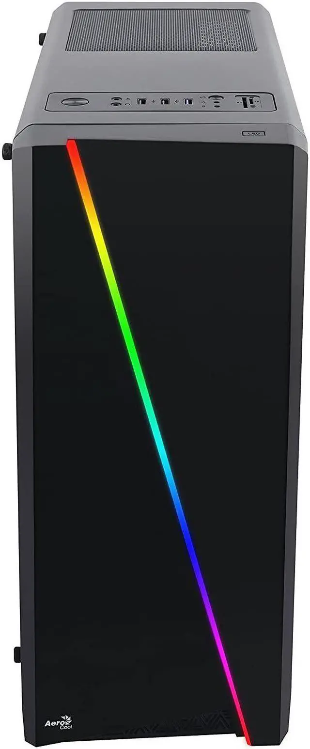 Alt view image 10 of 13 - AeroCool Cylon RGB Mid Tower with Acrylic Side Window, Black