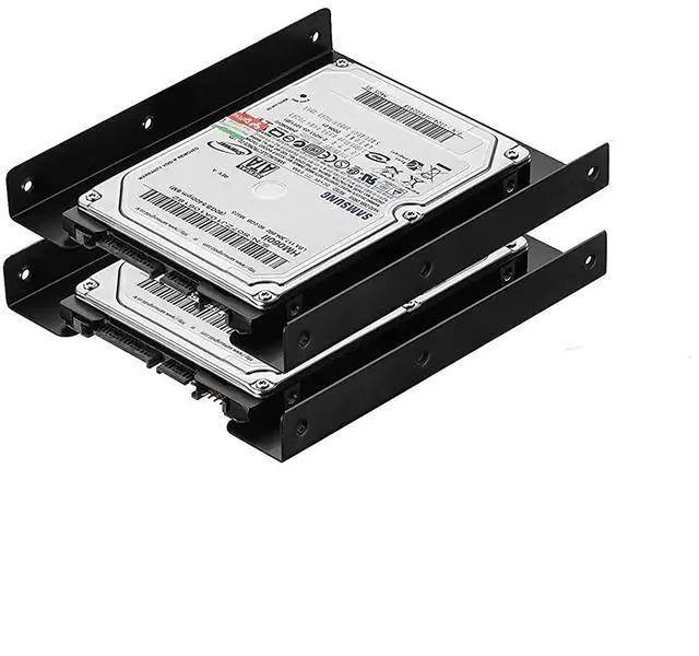 Alt view image 4 of 6 - Ssd Mounting Bracket 2 Pack Ssd Mounting Bracket 2.5 To 3.5 Adapter Ssd Hdd Hard Disk Drive Bays Holder Metal Mounting Bracket Adapter With Screws For Pc Ssd